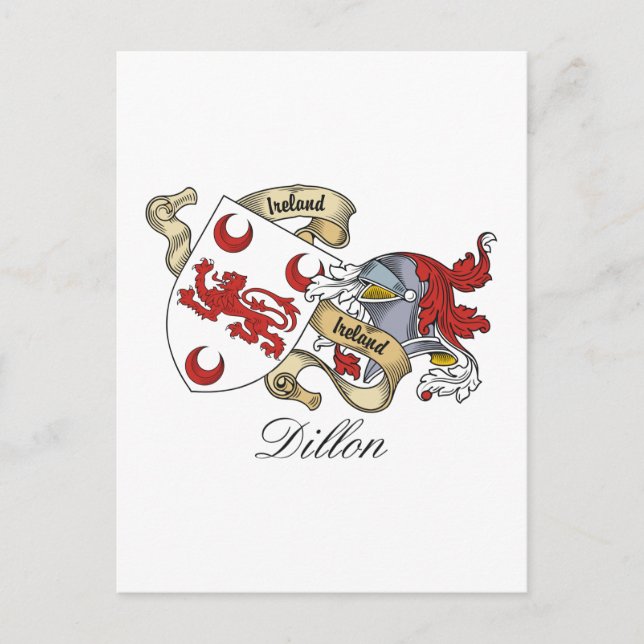 Carte Postale Dillon Family Crest (Devant)