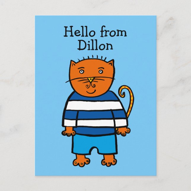 Carte Postale Dillon le Chat personnalisé (Devant)