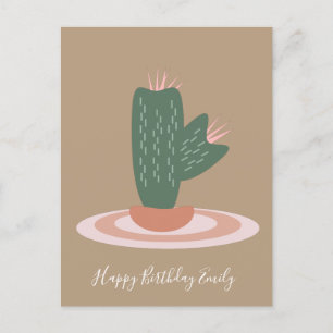 Carte postale d'illustration de cactus simple épin