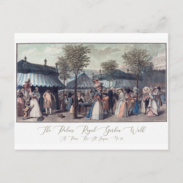 Carte postale d'illustration de mode française ant (Devant)