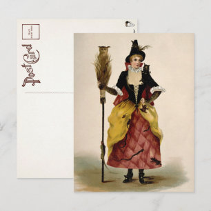 Carte postale d'illustration de sorcière victorien