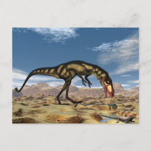 Carte Postale Dilong dinosaure - rendu 3D