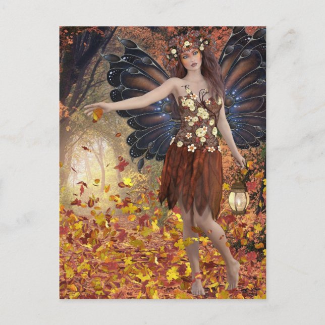 CARTE POSTALE D'IMAGINAIRE D'AUTOMNE FAIRY (Devant)
