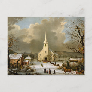 Carte Postale Dimanche d'hiver à Olden Times