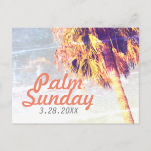 Carte Postale Dimanche du Palm moderne rétro à Orange