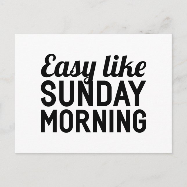 Carte Postale Dimanche matin (Devant)