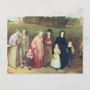 Carte Postale Dimanche matin - La marche de l'église, 1846