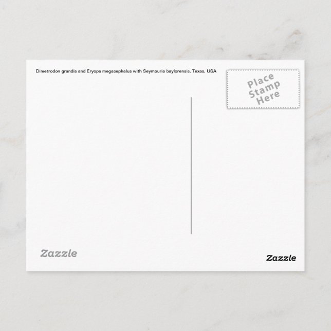 Carte postale Dimetrodon (Dos)