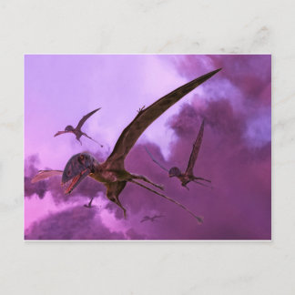 Carte Postale Dimorphodons s'enfuit des nuages