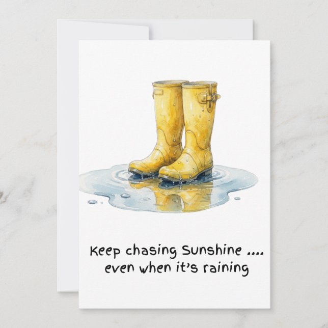 Carte postale d'impression d'art aquarelle Bottes  (Devant)