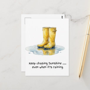 Carte postale d'impression d'art aquarelle Bottes