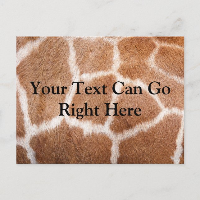Carte postale d'impression Giraffe (Devant)