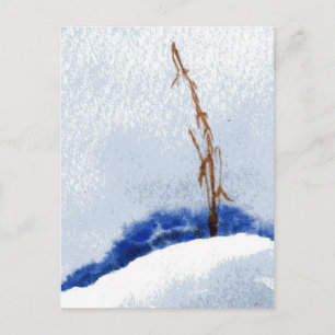 Carte postale d'impression paysage neigeux