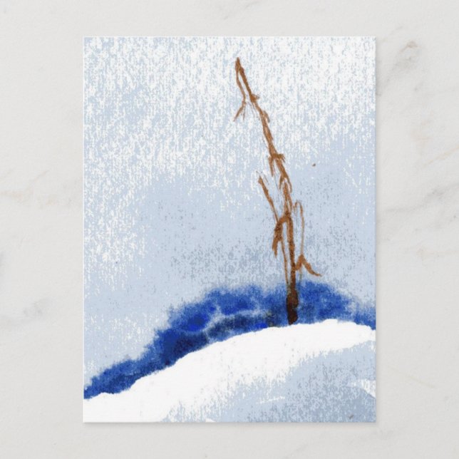 Carte postale d'impression paysage neigeux (Devant)