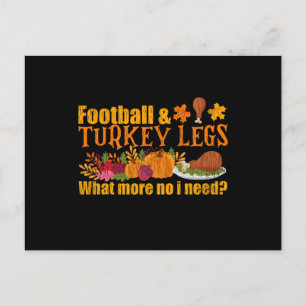 Carte Postale Dinde de football jambes famille appariement Thank