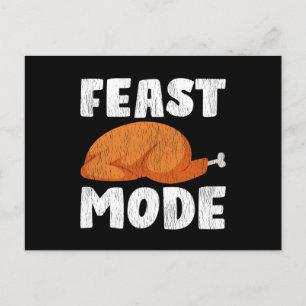 Carte Postale Dinde de mode de fête de Thanksgiving de famille a