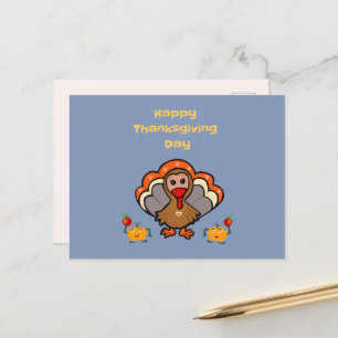 Carte Postale Dinde de Thanksgiving