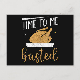 Carte Postale Dinde de Thanksgiving à la cuisson temporisée, fam