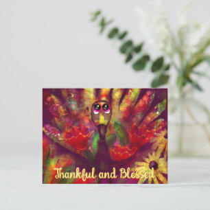 Carte Postale Dinde de Thanksgiving Personnalisée Bénie avec Rec