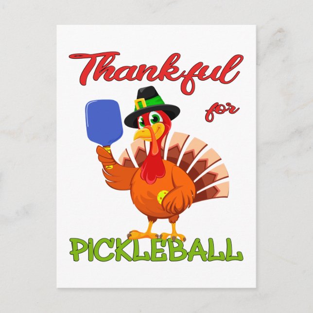 Carte Postale Dinde de Thanksgiving - Reconnaissant envers Pickl (Devant)