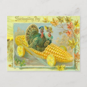 Carte Postale Dindes Dans Un Wagon De Maïs