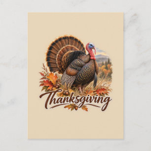 Carte Postale Dindon sauvage de Thanksgiving