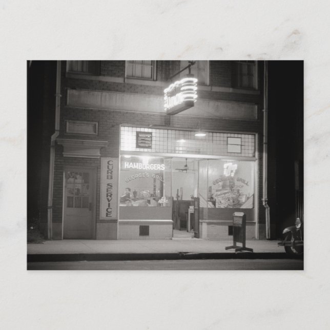 Carte Postale Diner à la nuit, 1940 (Devant)