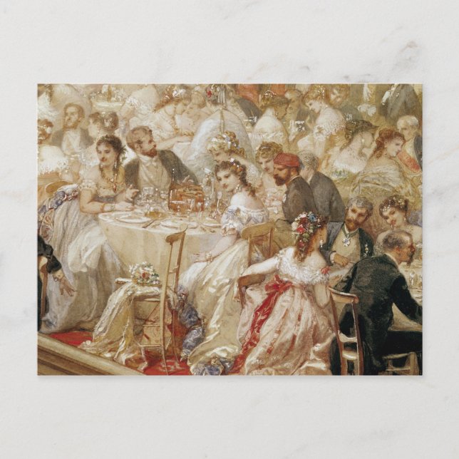 Carte Postale Dîner aux Tuileries, 1867 (Devant)