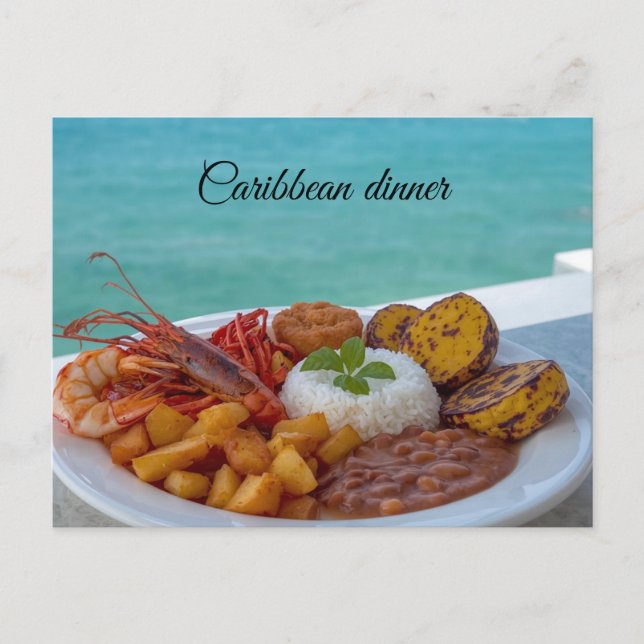 Carte Postale dîner caribéen (Devant)