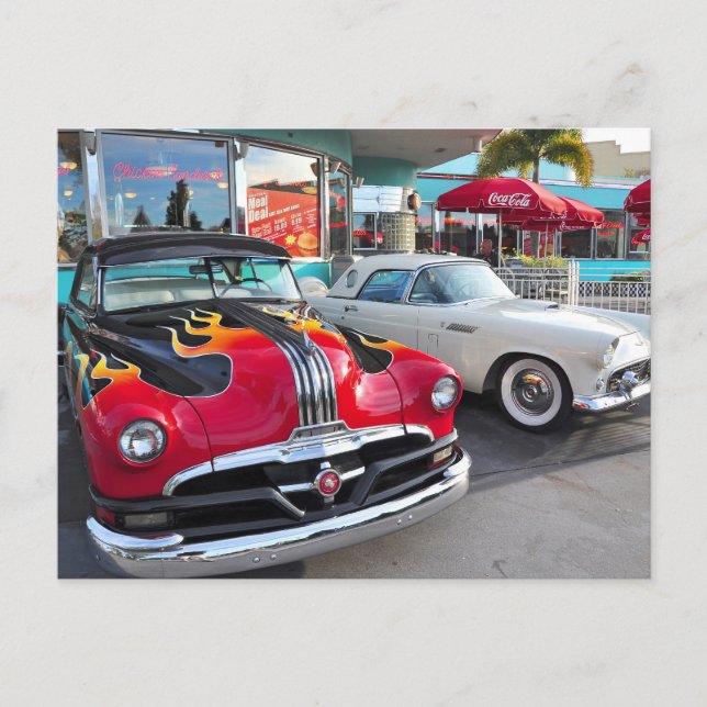 Carte Postale Diner dans les années 50 au Mel's Diner (Devant)