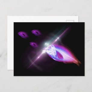 Carte Postale Dîner de chasse Poisson X-Ray 2