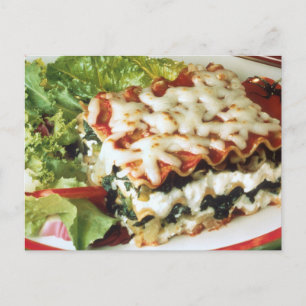 Carte Postale Dîner de Lasagna