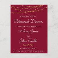 Dîner de répétition Gold Foil String