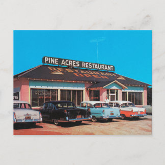 Carte Postale Diner des années 50 vintage Kodachrome