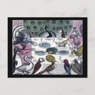 Carte Postale Dîner d'oiseaux