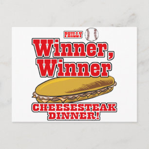 Carte Postale Dîner Philly Baseball Gagnant Gagnant Cheesesteak