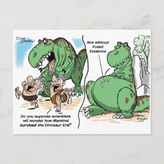 Carte Postale Dino Doodle Cartoon