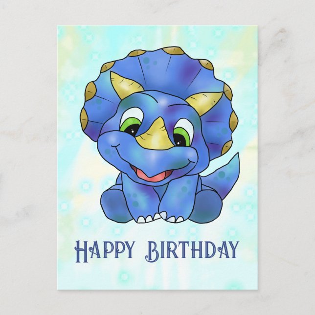 Carte Postale Dino mignon (Devant)