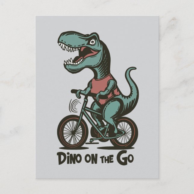 Carte Postale Dino on the Go (Devant)