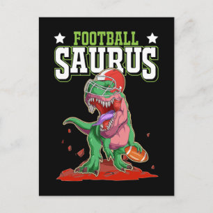 Carte Postale Dino Sport Football américain jouant Trex