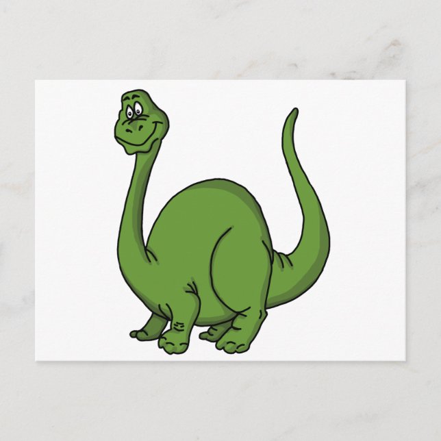 Carte Postale Dino vert (Devant)