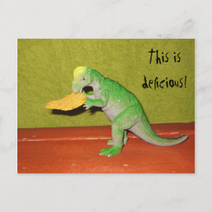 Carte postale Dinosaur et Chip de Corn