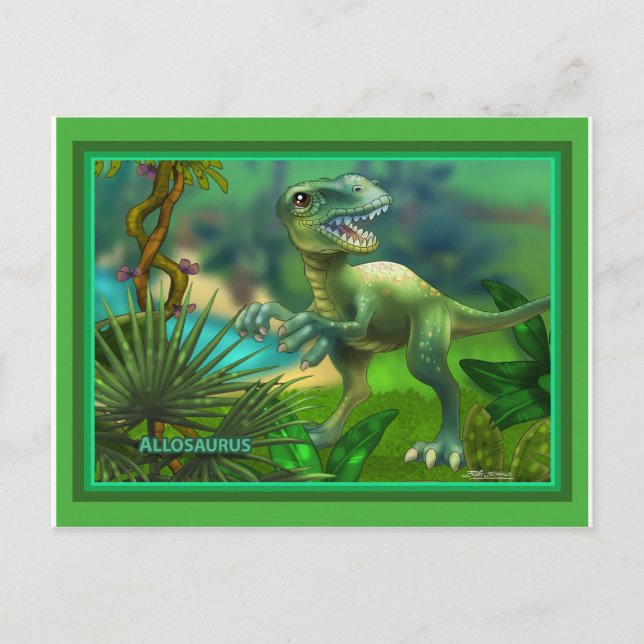 Carte Postale Dinosaure (Devant)