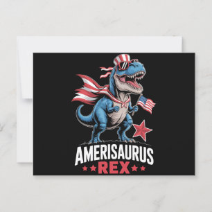 Carte Postale Dinosaure 4 juillet Amerisaurus T Rex Drôle