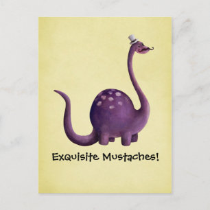 Carte Postale Dinosaure aux moustaches