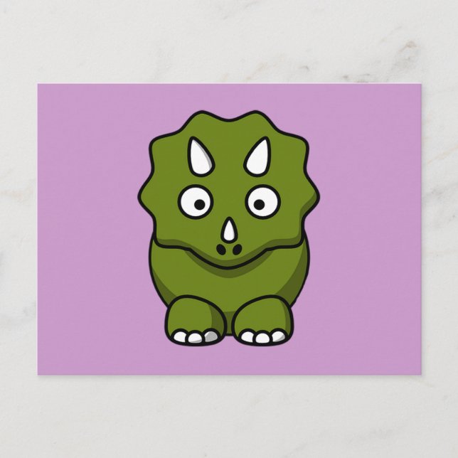 Carte Postale Dinosaure Carton Vert (Devant)