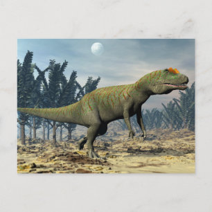 Carte Postale Dinosaure d'Allosaurus - 3D rendent