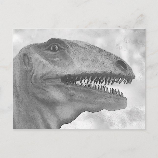 Carte Postale Dinosaure effrayant (Devant)