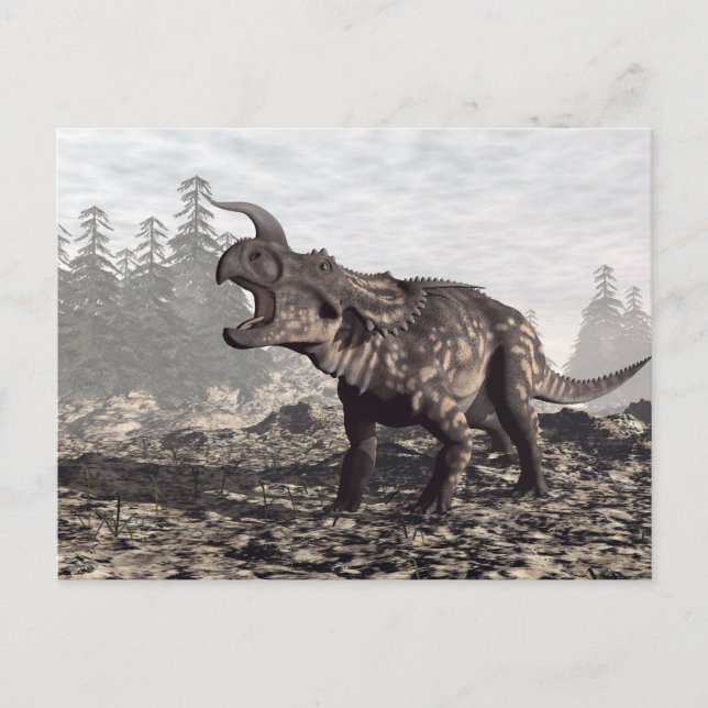 Carte Postale dinosaure Einiosaurus - rendu 3D (Devant)