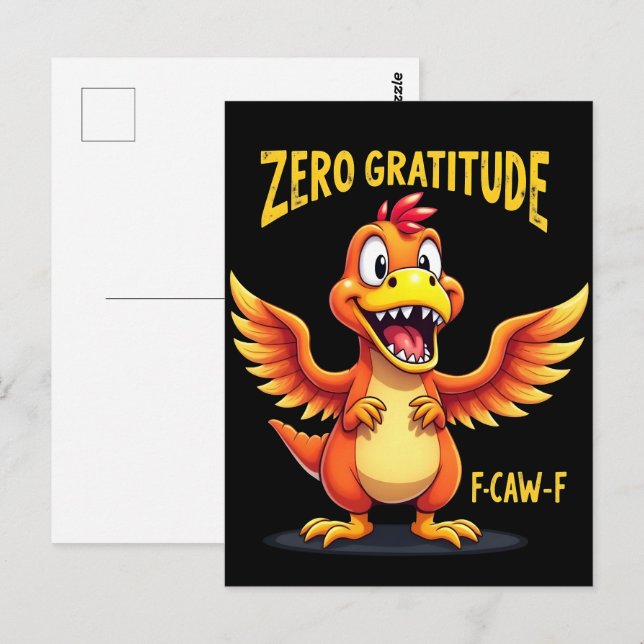 Carte Postale Dinosaure FCAWF Dinosaure FCAWF Dinosaure Thanksgi (Devant / Derrière)